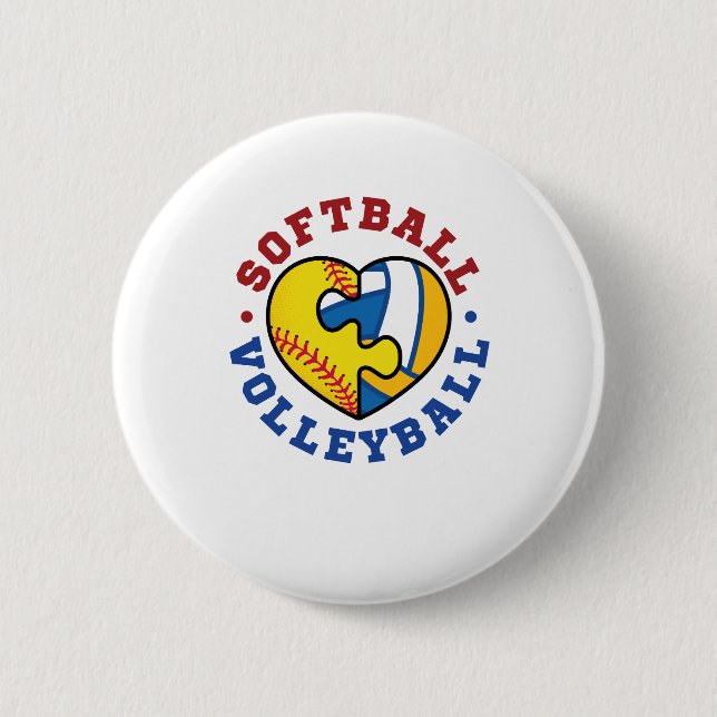 Softball Volleyball Button (Vorderseite)