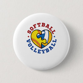 Softball Volleyball Button