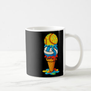 Softball Volleyball Eiscreme Tropf Farbige Sommer Kaffeetasse