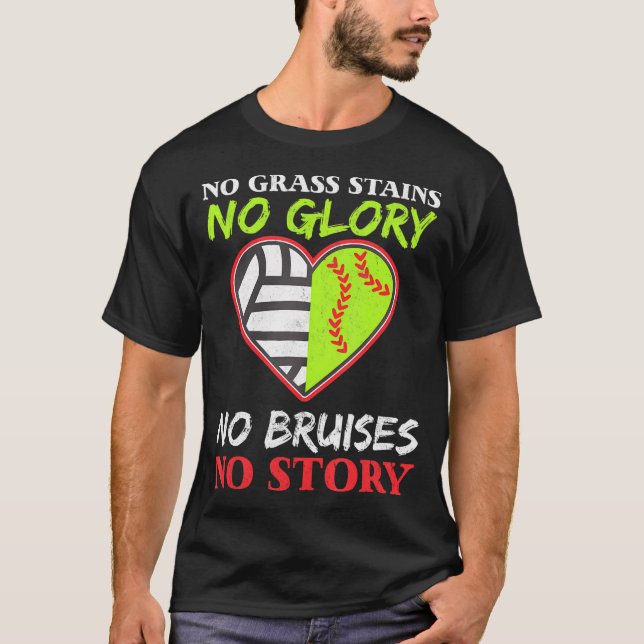 Softball Volleyball für Team Sport Hobby Player T-Shirt (Vorderseite)