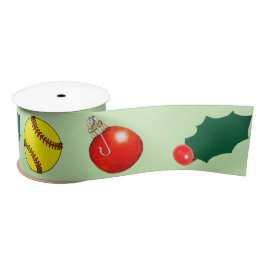 Softball Weihnachtsgeschenk Satinband