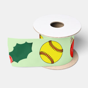 Softball Weihnachtsgeschenk Satinband
