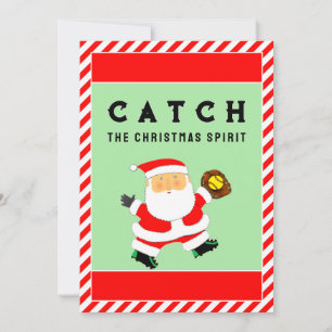 Softball-Weihnachtsgrußkarte Feiertagskarte