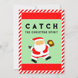 Softball Weihnachtskarte Feiertagskarte