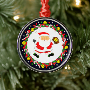 Softball-Weihnachtskollektion Ornament Aus Metall