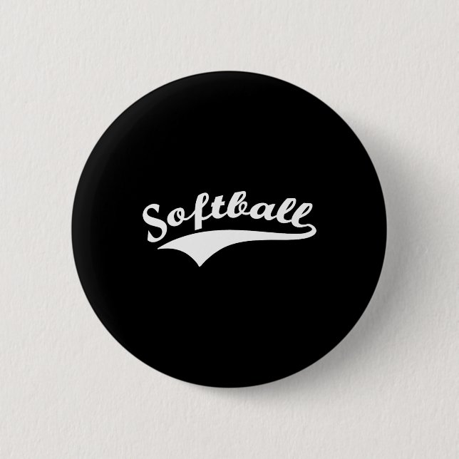Softball-Wort-Schulteam-Spieler Freizeitweich Button (Vorderseite)