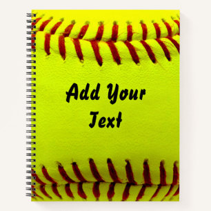 Softball Yellow Softball Sportteam Coach Notizbuch