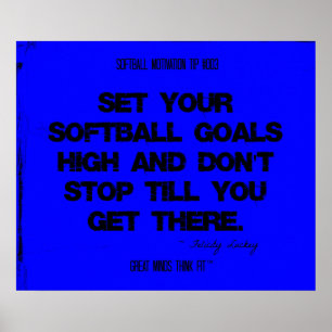 Softball-Zitate in Faden 003 Poster