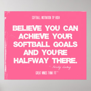 Softball-Zitate in Faden 004 Poster