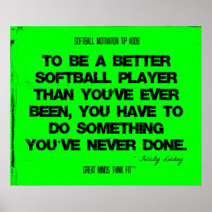 Softball-Zitate in Threads 009 Poster