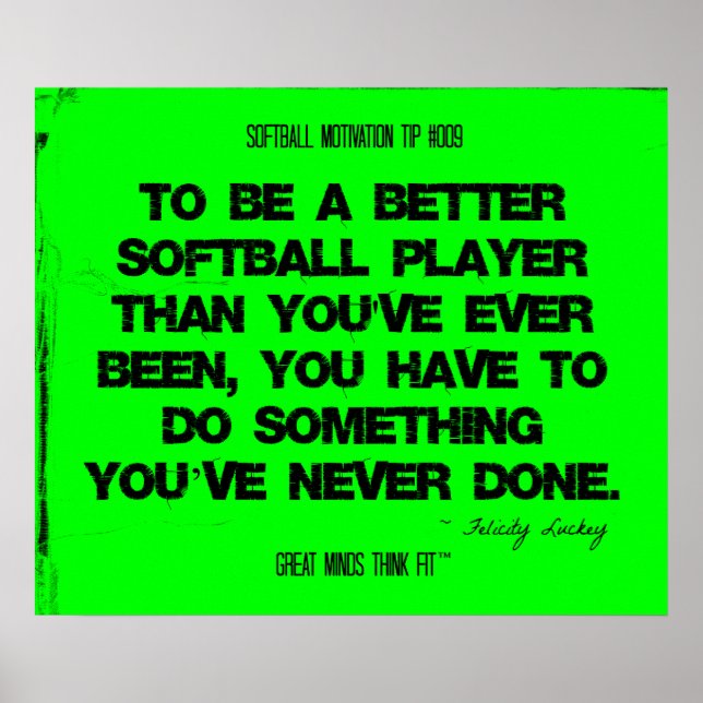 Softball-Zitate in Threads 009 Poster (Vorne)