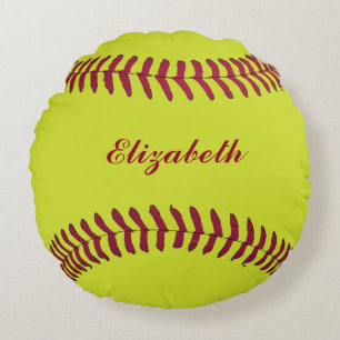 Softballball Sport-Spieler-Name fertigen besonders Rundes Kissen