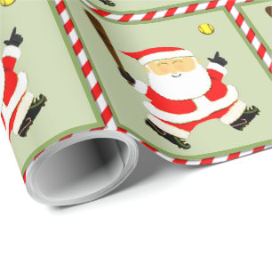 Softballspieler Weihnachten Geschenkpapier