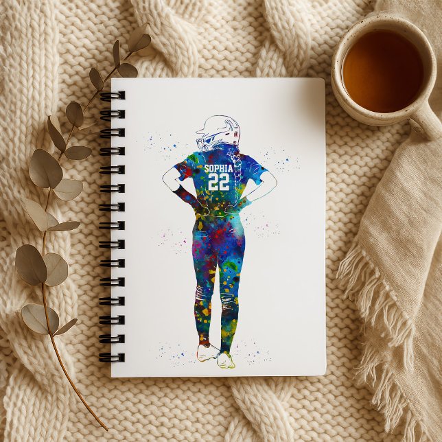 Softballspielerin Notizbuch (Von Creator hochgeladen)