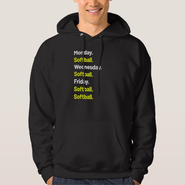 Softballtage der Woche Mama & Player Hoodie (Vorderseite)