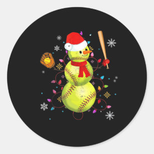 Softbyll Weihnachtsspaß Softbyll Schneemann Weihna Runder Aufkleber