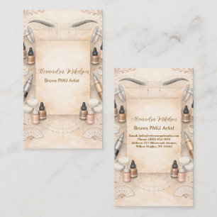 Softes neutrales PMU-Studio-Branding Visitenkarte