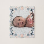 Softest Botanisches Pastell-Foto<br><div class="desc">Ein frisches,  elegantes Design in Pastellfarben und Blumen. Weiches Botanisches Pastel-Foto-Puzzle</div>