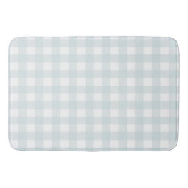 Softest Light Blue Gingham Buffalo Karo Kariert Badematte