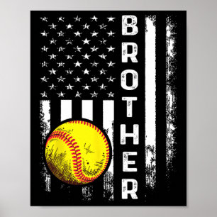 Softll Brother American Flag Vintage Weihnachten X Poster