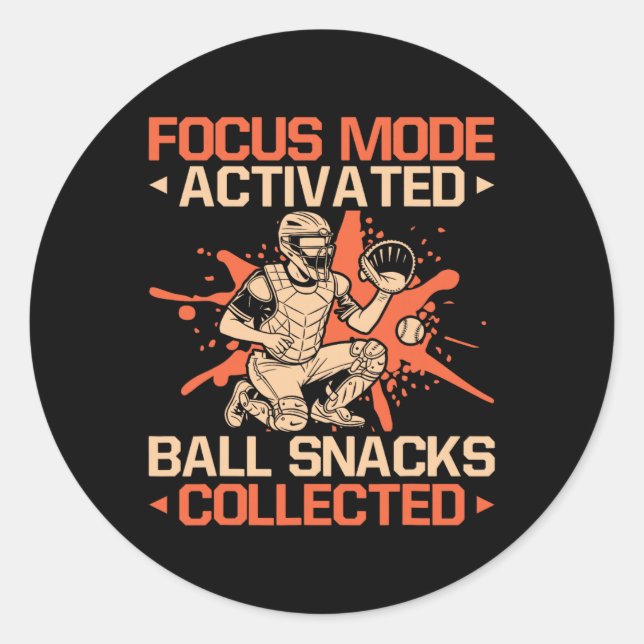 Softll Catcher Focus Mode Activated Softll Mom  Runder Aufkleber (Vorderseite)