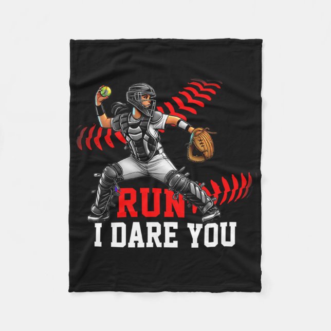 Softll Catcher Run Ich Fordere Dich Heraus Design  Fleecedecke (Vorderseite)