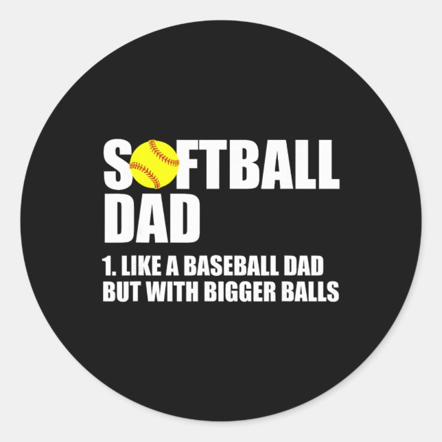 Softll Dad Definition Lustig  Runder Aufkleber (Vorderseite)