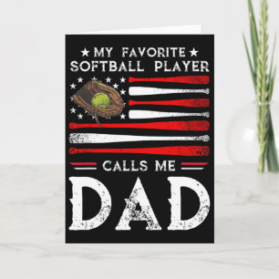 Softll Dad Mein Lieblings-Softll-Spieler nennt mic Karte