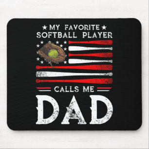 Softll Dad Mein Lieblings-Softll-Spieler nennt mic Mousepad