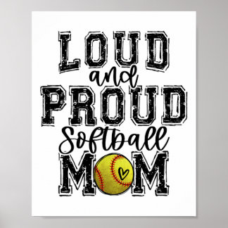 Softll Mom Laut Stolz Softll Mama Universität Coll Poster