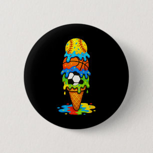 Softll Sketll Fußball Eiscreme Tropf Sommer Spiel Button