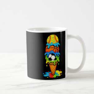 Softll Sketll Fußball Eiscreme Tropf Sommer Spiel Kaffeetasse