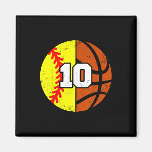 Softll Sketll Nummer 10 Jersey Lustig 10. Geburtst Magnet