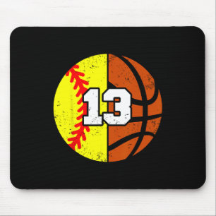 Softll Sketll Nummer 13 Trikot Lustiger 13. Geburt Mousepad