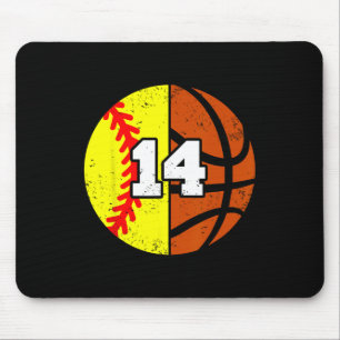 Softll Sketll Nummer 14 Jersey Lustig 14. Geburtst Mousepad