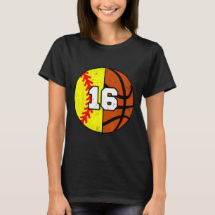 Softll Sketll Nummer 16 Trikot Lustiger 16. Geburt T-Shirt