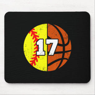 Softll Sketll Nummer 17 Trikot Lustiger 17. Geburt Mousepad