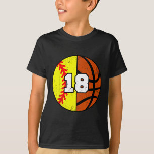 Softll Sketll Nummer 18 Trikot Lustiger 18. Geburt T-Shirt