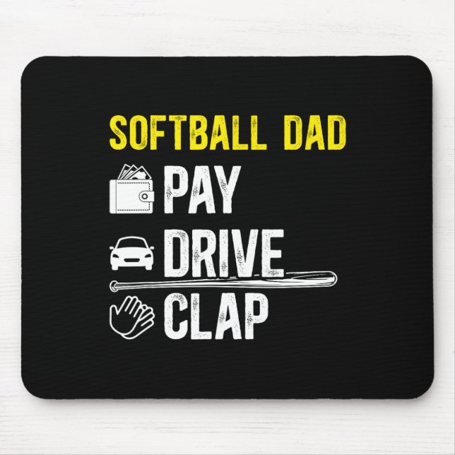 Softll Vater Pay Drive Softll Spieler Dad Softll V Mousepad (Vorne)