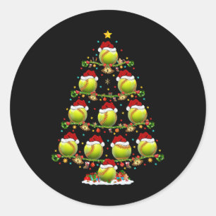 Softll Weihnachtsbaumlichter Lustiger Sportler X Runder Aufkleber