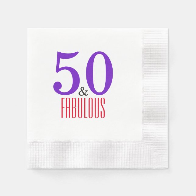 Softlly 50. und fabelhaftes Party Serviette (Vorderseite)