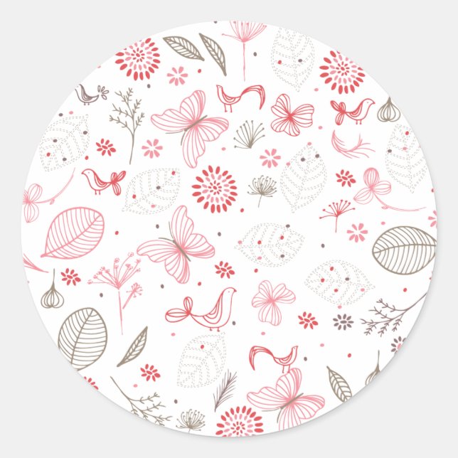 Softly Blooming Envelope Sticker Siegel (Vorderseite)