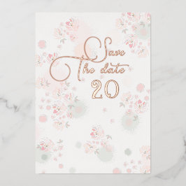 Softness Tea Rose Hochzeit speichern das Datum Folieneinladung