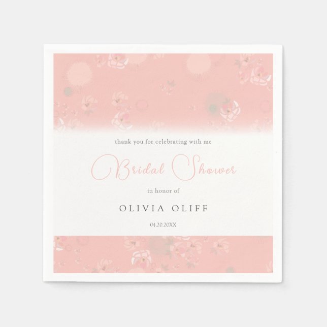 Softness Tee Rose Brautparty Serviette (Vorderseite)