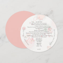 Softness Tee Rose Hochzeitkreis Menükarte