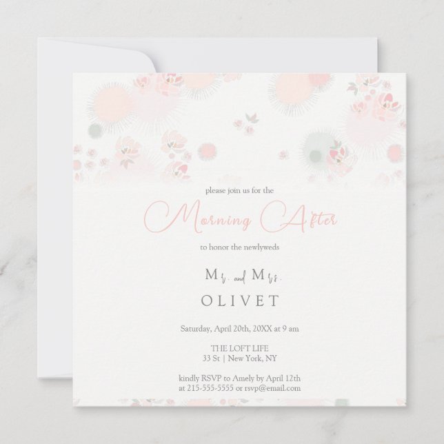 Softness Tee Rose Nachmittag Einladung (Vorderseite)