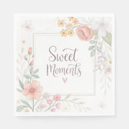 Softpastell Blumen „Sweet Moments“ Frühlingsdesign Serviette