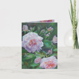 Softpink Rose Geburtstagskarte Karte