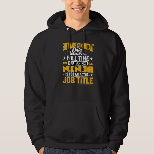 Software Consultant Job Title Software Berater Co Hoodie (Vorderseite)
