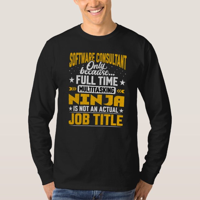 Software Consultant Job Title Software Berater Co T-Shirt (Vorderseite)